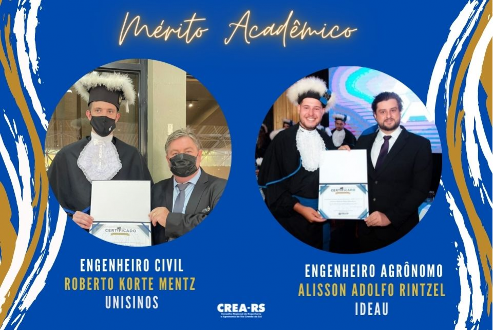 Egressos da Unisinos e da Ideau recebem mérito acadêmico do CREA-RS