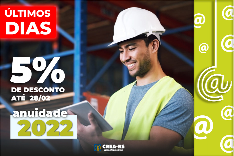 Anuidade 2022: últimos dias para ganhar desconto de 5%
