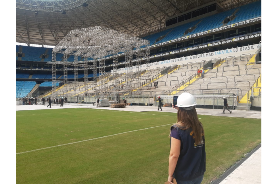 Montagem de show em Porto Alegre recebe fiscalização