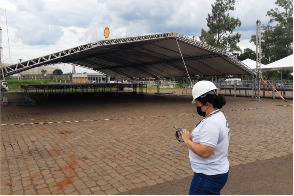 Show sertanejo em Entre Ijuís recebe fiscalização do CREA-RS