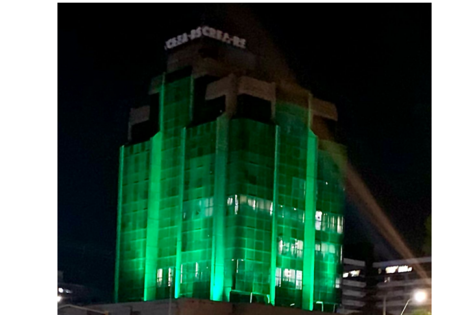 Sede do CREA-RS, em Porto Alegre, junto ao movimento Abril Verde