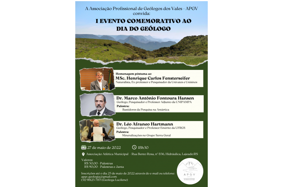 Evento comemorativo ao Dia do Geólogo em Lajeado