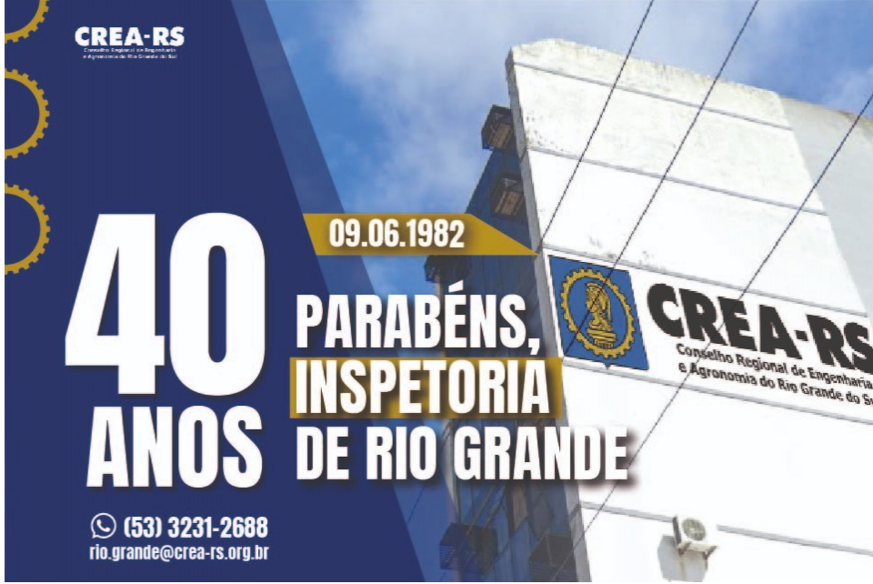 CREA-RS completa 40 anos de presença em Rio Grande