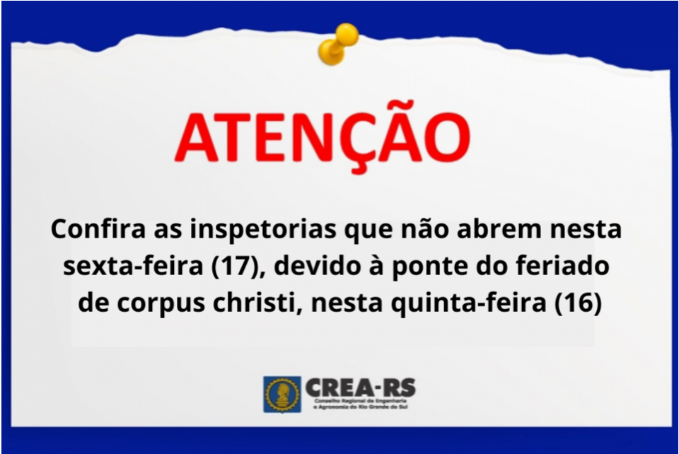 Confira as Inspetorias que não estarão abertas nesta sexta (17)