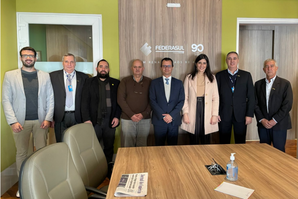 Reunião solidifica representatividade e capilaridade do CREA-RS com a Federasul
