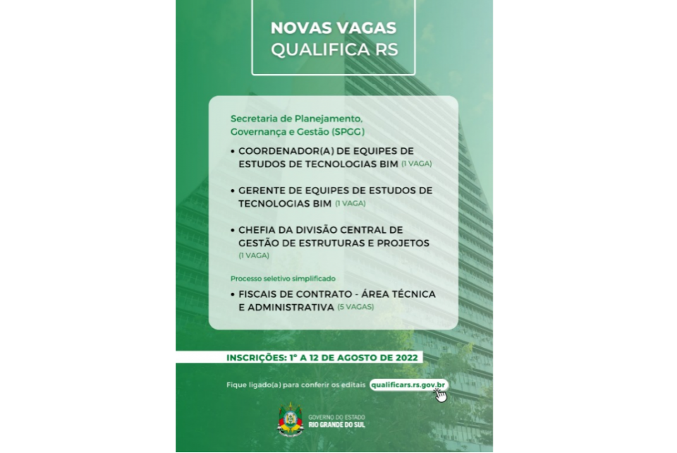 BIMGov-RS recruta gestores da área de Engenharia para profissionais do serviço público