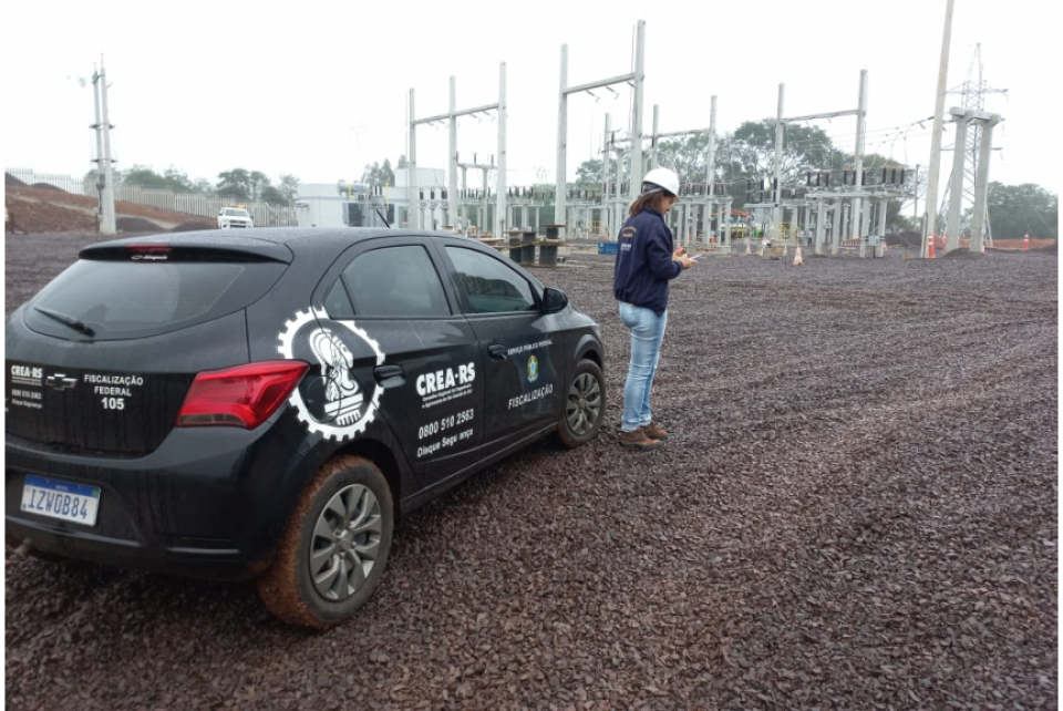Obras da subestação de energia da RGE Sul são fiscalizadas