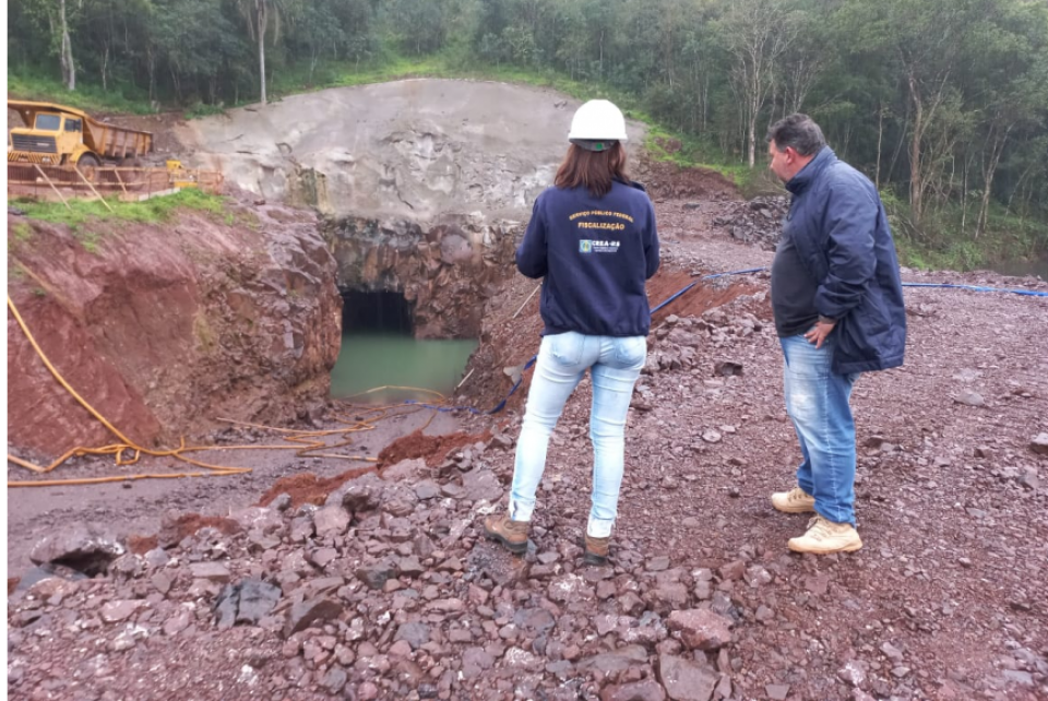 CREA-RS fiscaliza as obras da PCH no Rio Guarita