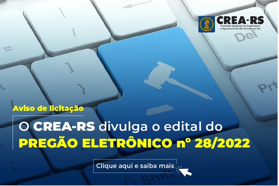 CREA-RS publica Edital de Pregão Eletrônico