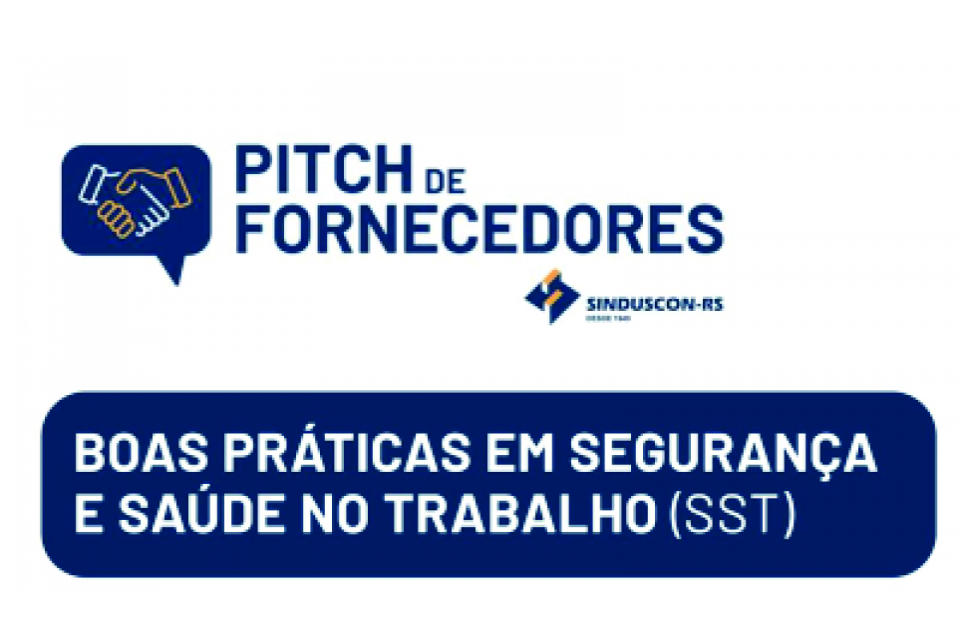 Sinduscon-RS lançará o 1º PITCH de Fornecedores em 22 de setembro
