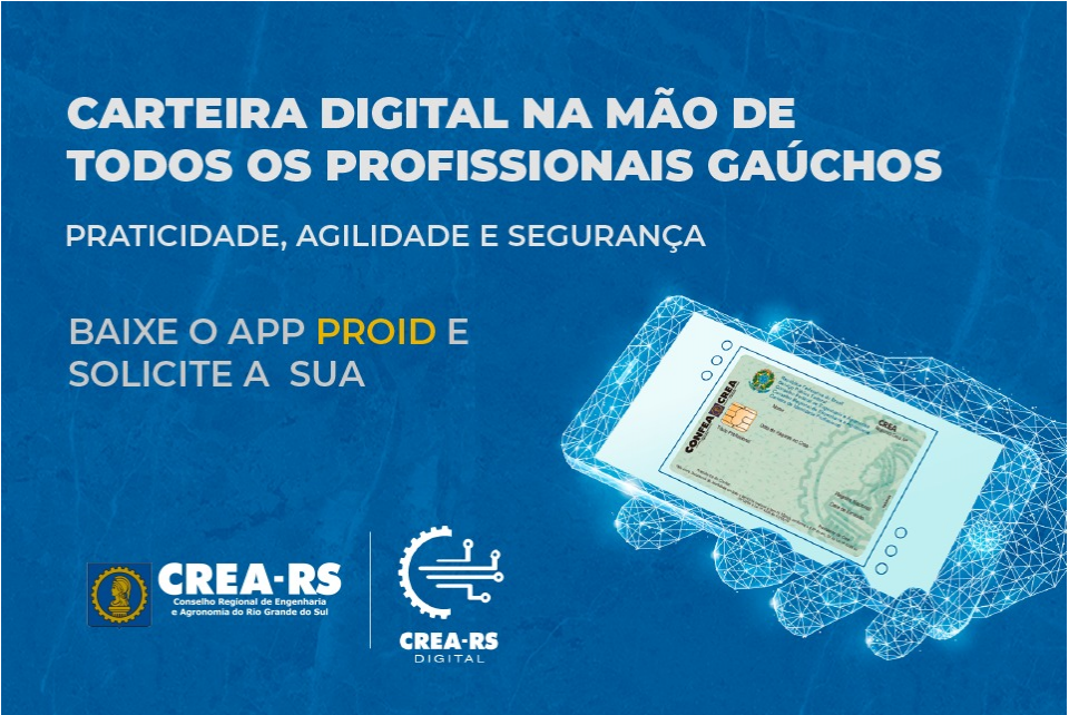 Carteira Digital na palma da mão de todos profissionais gaúchos