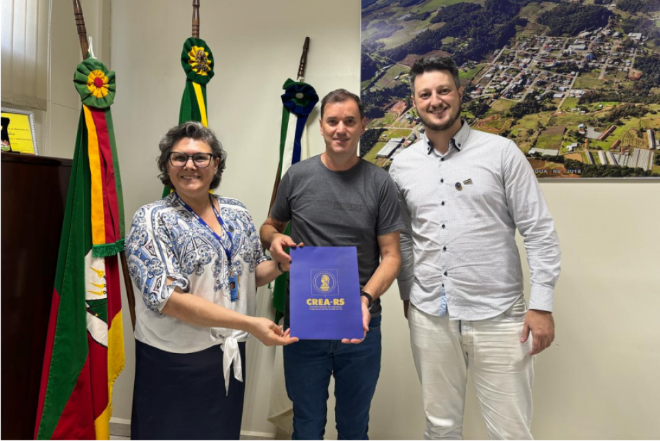 Inspetores de Caxias do Sul entregam Carta de Apresentação em prefeituras da regional