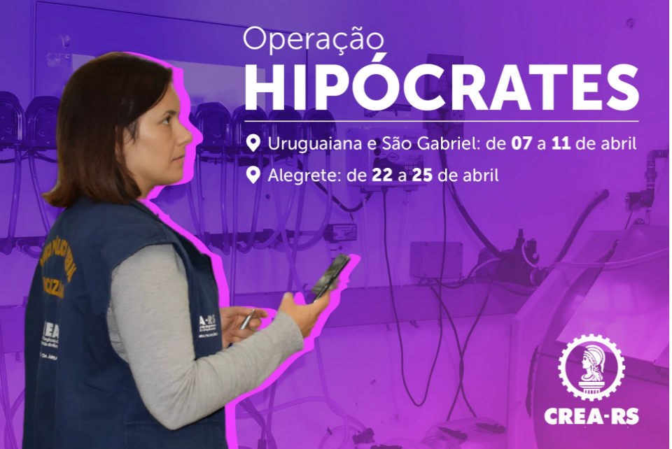 Em abril, CREA-RS inicia a Operação Hipócrates