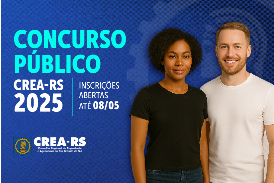 Edital de concurso público é publicado pelo CREA-RS