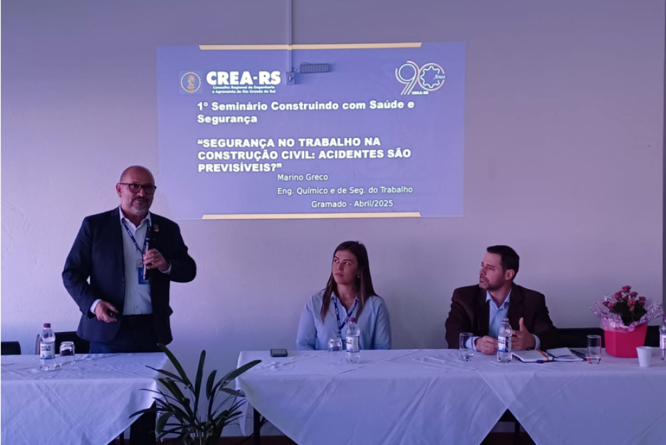 CREA-RS participa 1º Seminário Construindo com Saúde e Segurança de Gramado