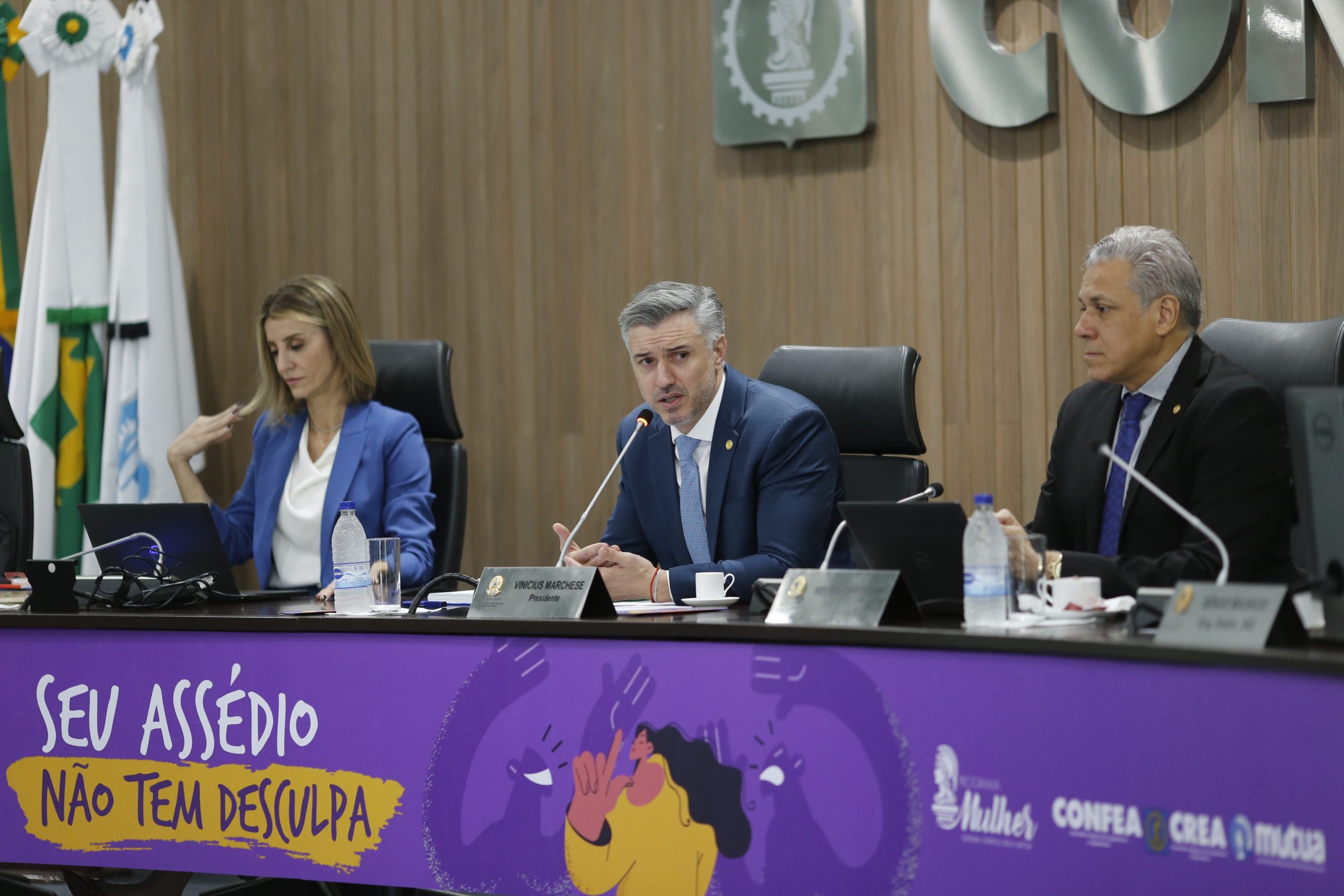 Presidente Vinicius Marchese apontou o apoio à inclusão dos designers de interiores no Sistema, desde sua atuação no Crea-SP