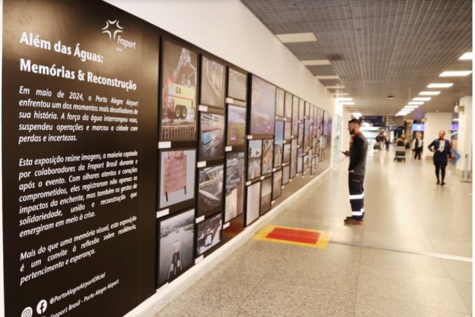 Fraport Brasil inaugura exposição sobre enchente que atingiu o aeroporto