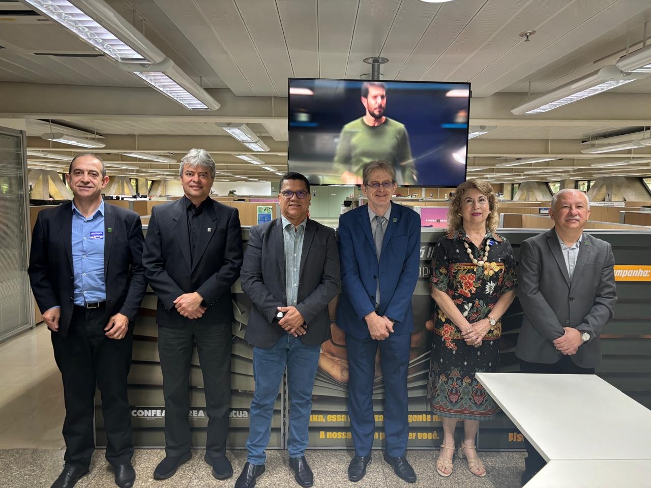 Integrantes da CTHI: eng. agr. Almir Gnoatto; eng. quim. Rodrigo Moure; eng. civ. Neemias Barbosa; eng.agr. Álvaro Bridi; eng. civ. Davina Márcia Braga e eng. civ. Ricardo Rocha