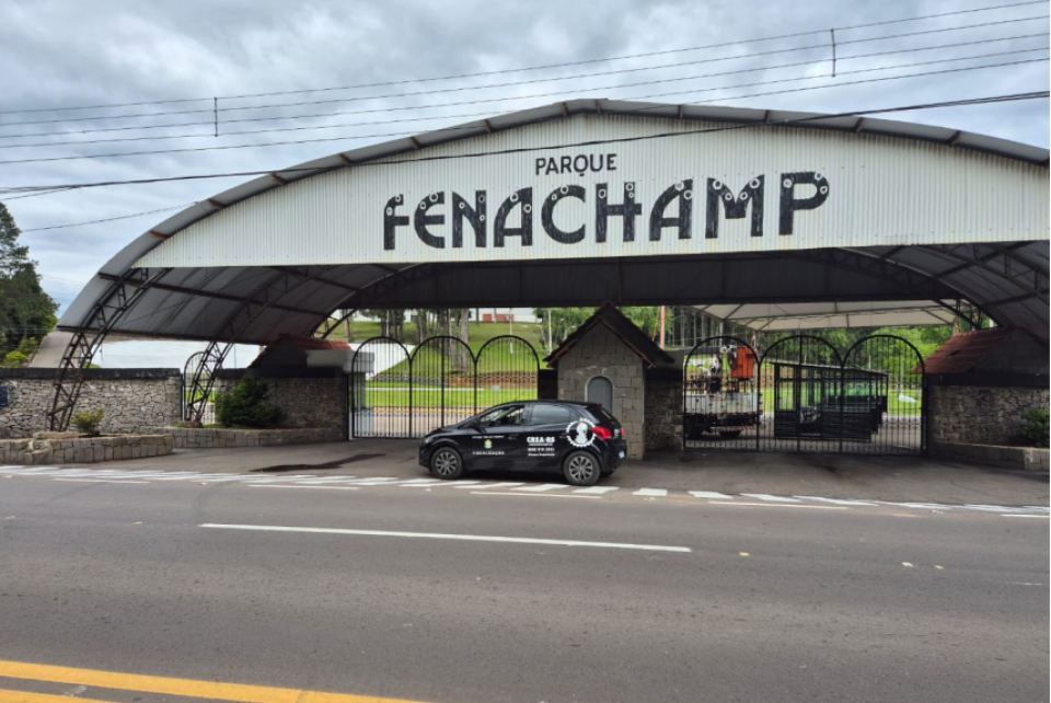 Parque da Fenachamp recebe fiscalização do CREA-RS