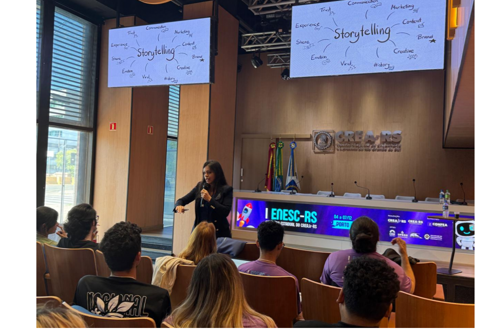 Engenheira Priscila Bezerra destaca o poder da comunicação e das redes sociais em palestra