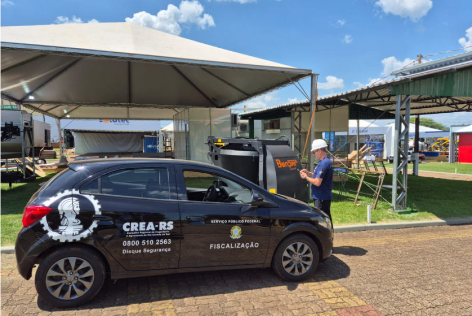 CREA-RS fiscaliza montagem da Expodireto Cotrijal