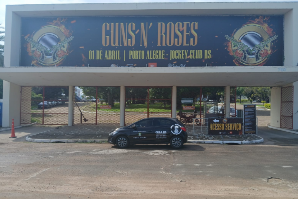 CREA-RS fiscaliza estruturas para show da banda Guns N Roses