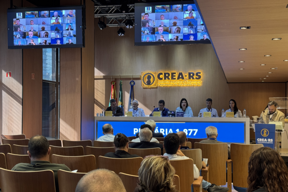 Sessão Plenária discute processos de atribuições profissionais e homenageia voluntários do Reconstruir