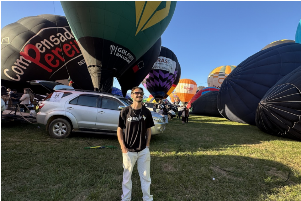CREA Jr-RS destaca a engenharia por trás do balonismo em ação no 36º Festival de Torres