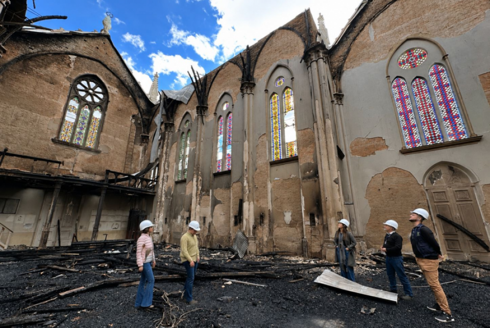 CREA-RS mobiliza Programa Reconstruir-RS em apoio à Igreja Matriz Nossa Senhora de Lourdes, em Flores da Cunha