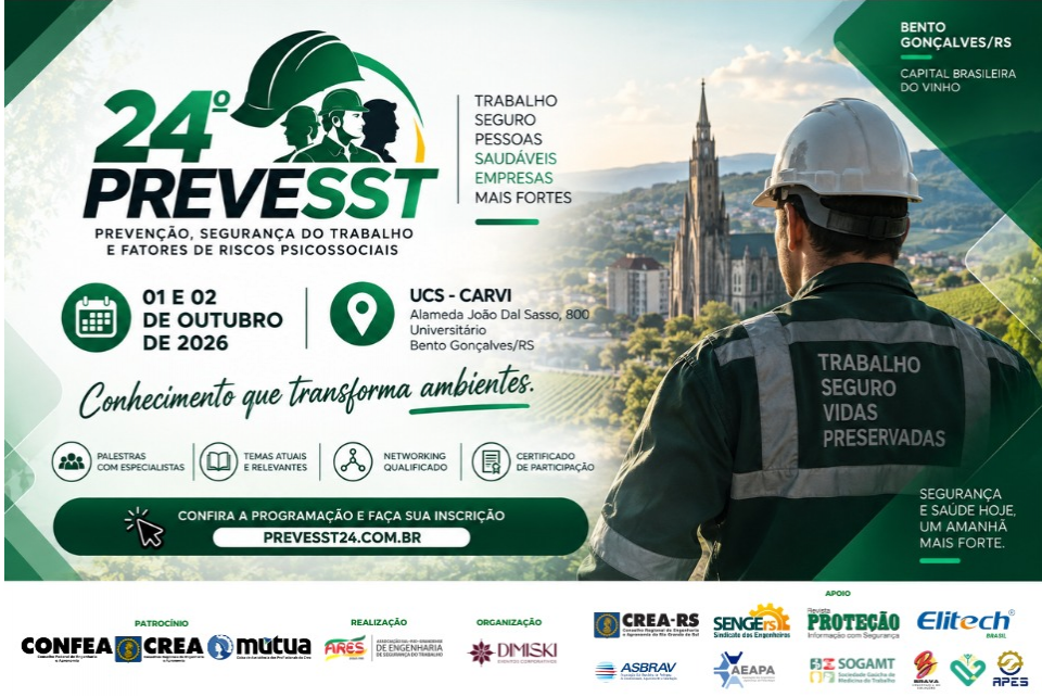 Bento Gonçalves recebe o 24º PREVESST em outubro